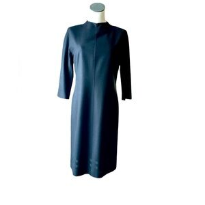 Rene Lezard Virgin Wool Dress w/ Detachable Sleeves